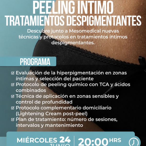 Webinar | Peeling Íntimo Tratamientos Despgimentantes  24/06/26
