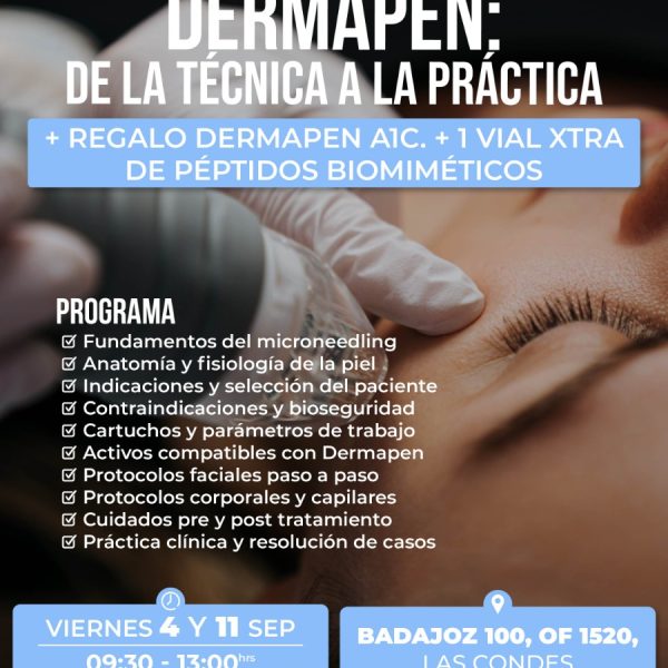 Taller Práctico | Uso de dermapen (Fechas disponibles Viernes 4 Y 11 de Septiembre)